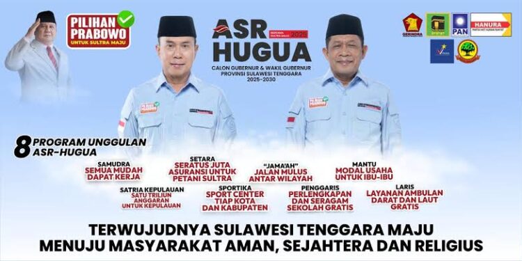 Maju Pilgub, 8 Program Unggulan ASR-Hugua Untuk Kesejahteraan Masyarakat dan Kemajuan Sultra