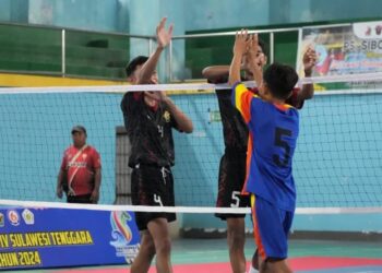 Kalahkan NTT, Tim Sepak Takraw Sultra Melaju ke Semifinal Pra Popnas Zona IV