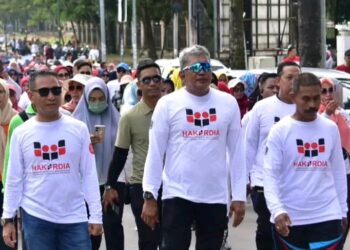 Peringati Hakordia 2024, Pemokot Kendari Senam Pagi dan Jalan Sehat