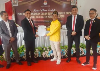 KPU Konawe Selatan Tetapkan Irham-Wahyu Bupati dan Wakil Bupati Terpilih