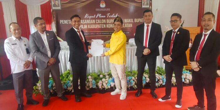 KPU Konawe Selatan Tetapkan Irham-Wahyu Bupati dan Wakil Bupati Terpilih