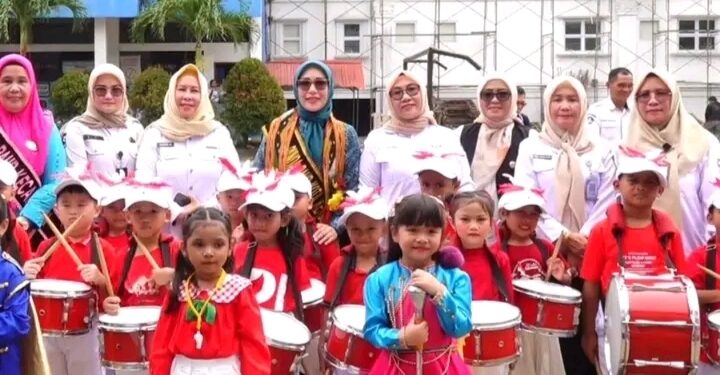 Pj Ketua TP-PKK Kota Kendari Kunjungi Posyandu Paedai dan TK Katolik Kuncup Mekar Veronika