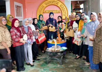 Ketua Dekranasda Kota Kendari Kunjungi Rumah Industri Kreatif Ariestha dan UMKM Binaan