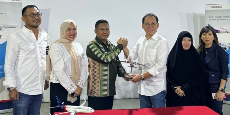 Tingkatkan Konektivitas Daerah, Pemda Mubar Teken MoU dengan Sriwijaya Air