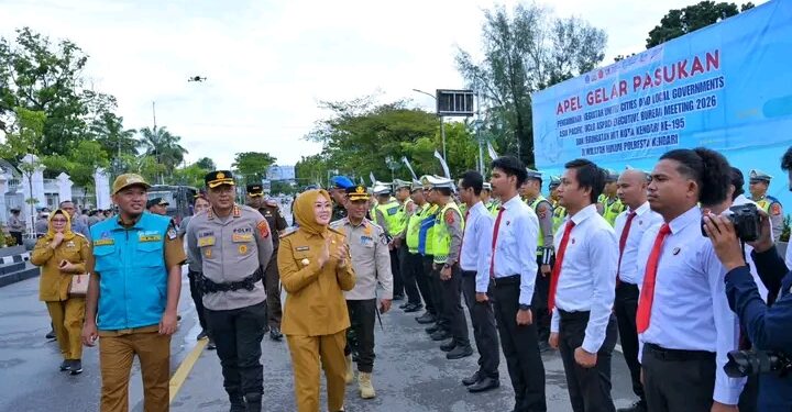 Wali Kota Kendari Pimpin Apel Gelar Pasukan, Pastikan Pengamanan Maksimal UCLG ASPAC 2026 dan HUT Kota