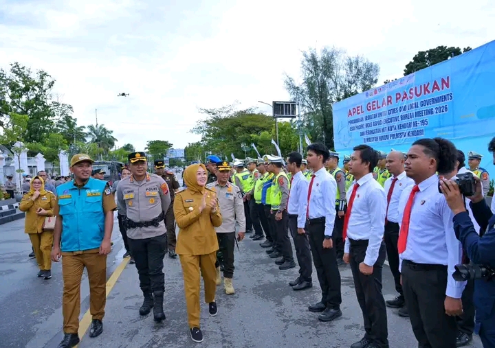 Wali Kota Kendari Pimpin Apel Gelar Pasukan, Pastikan Pengamanan Maksimal UCLG ASPAC 2026 dan HUT Kota