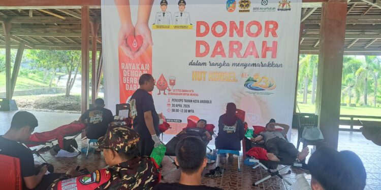 Semarakkan HUT Konsel ke-23, Aksi Donor Darah Berhasil Kumpulkan 42 Kantong