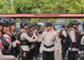 Wakapolda Sultra Sambut Kedatangan 1 SSK Personel Brimob dari Penugasan Satgas Amole II di Papua