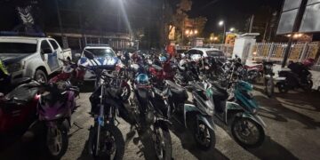 Polda Sultra Tindak 40 Kendaraan Berknalpot Brong di Kendari