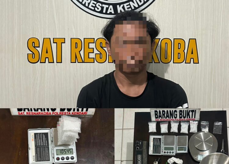 Polisi Bekuk Pengedar Sabu di Jalan Salangga Kendari