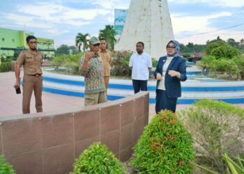 Wali Kota Kendari Bersama Ketua DPRD Tinjau Penataan Bundaran Adi Bahasa